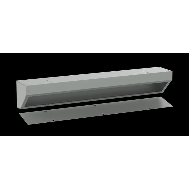 Angled Trough with Removable Cover NEMA Type 1, 12x12x48, Gray, Mild Steel
