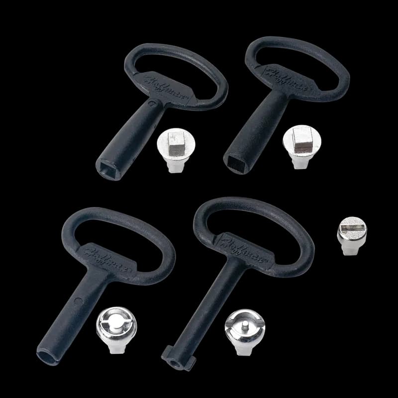 nVent LLKSM8 - Lock Inserts, 8mm square, Black Textured, Steel