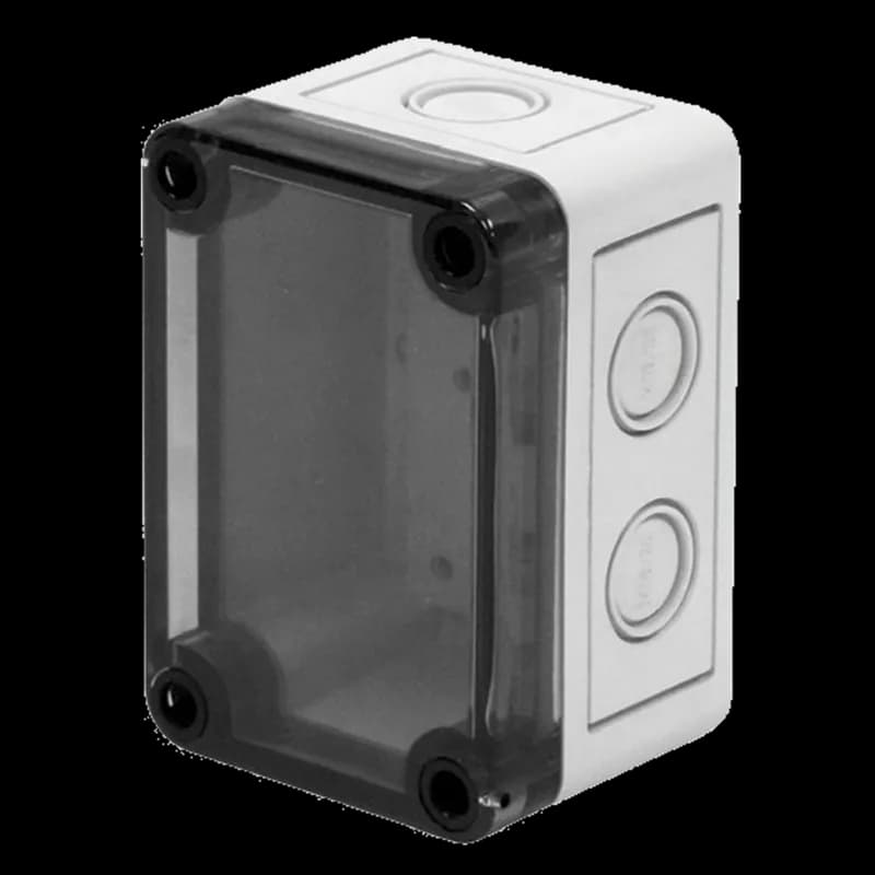 MultiBox Trnsp Scr Cvr with Knockouts Type 4X, 2.55x2.55x2.25, Lt Gray, Polycarbonate, PCCTK