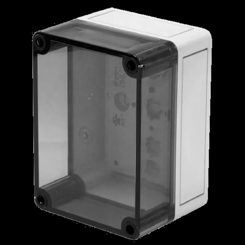 MultiBox Transparent Screw Cover Type 4X, 10.00x7.09x6.50, Lt Gray, Polycarbonate, PCCT