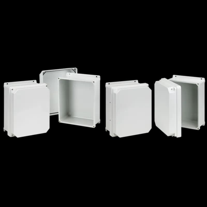 Raised Cover with Screws Type 4X, 9.70x7.71x5.91, Fiberglass