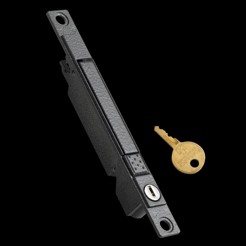 Flush Keylocking Trigger Latch with Random Key Codes, Black, Steel