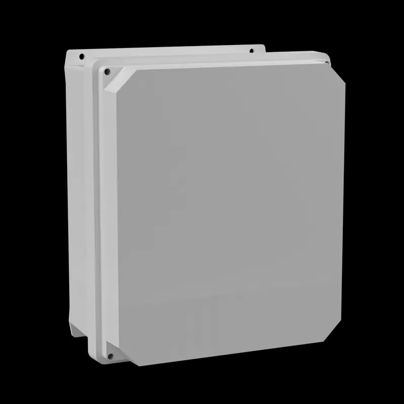 Raised Cover with Latches Type 4X, 13.62x11.62x7.24, Lt Gray, Fiberglass