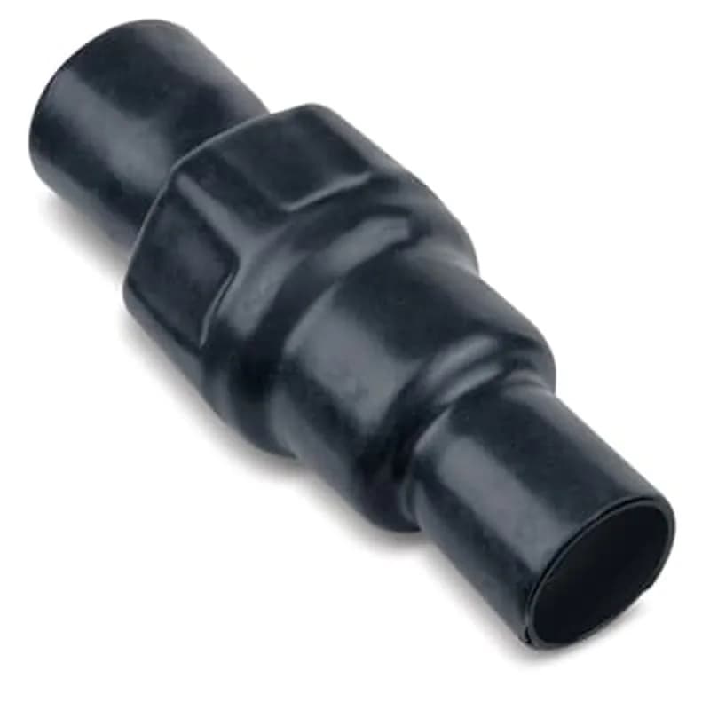 PVC Coated Reducer Coupling, Large Hub Size 2-1/2 Inch/63 Metric, Small Hub Size 1-1/2 Inch/41 Metric, Iron, Gray