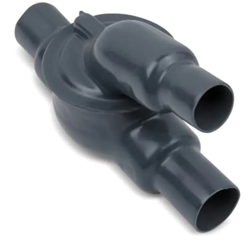 PVC Coated Conduit Sealing Fitting for Sealing At Any Angle, EZS Series, Female Hub, Hub Size 1-1/2 Inch/41 Metric, Gray