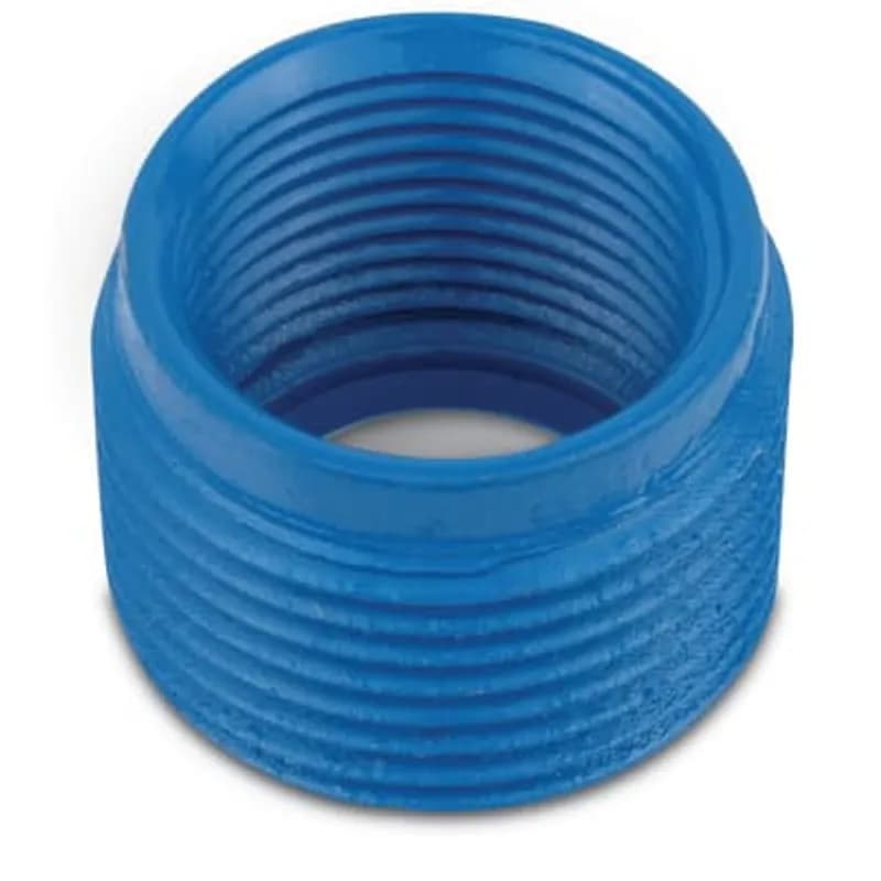 Urethane Coated Reducing Bushing, Pipe Size 3/4 Inch/21 Metric Reducing to 1/2 Inch/16 Metric, Gray