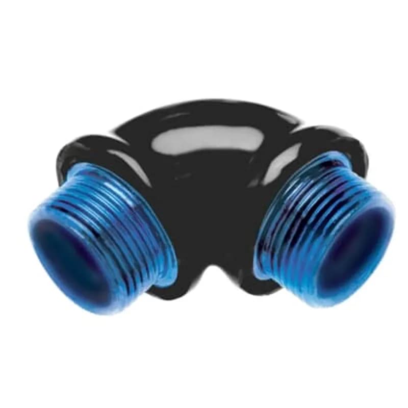PVC Coated Malleable Elbow, Male, 90 Degree, Pipe Size 3/4 Inch/21 Metric, EL Series for the End of Conduit Runs or to Change Directions, Malleable Iron, Gray