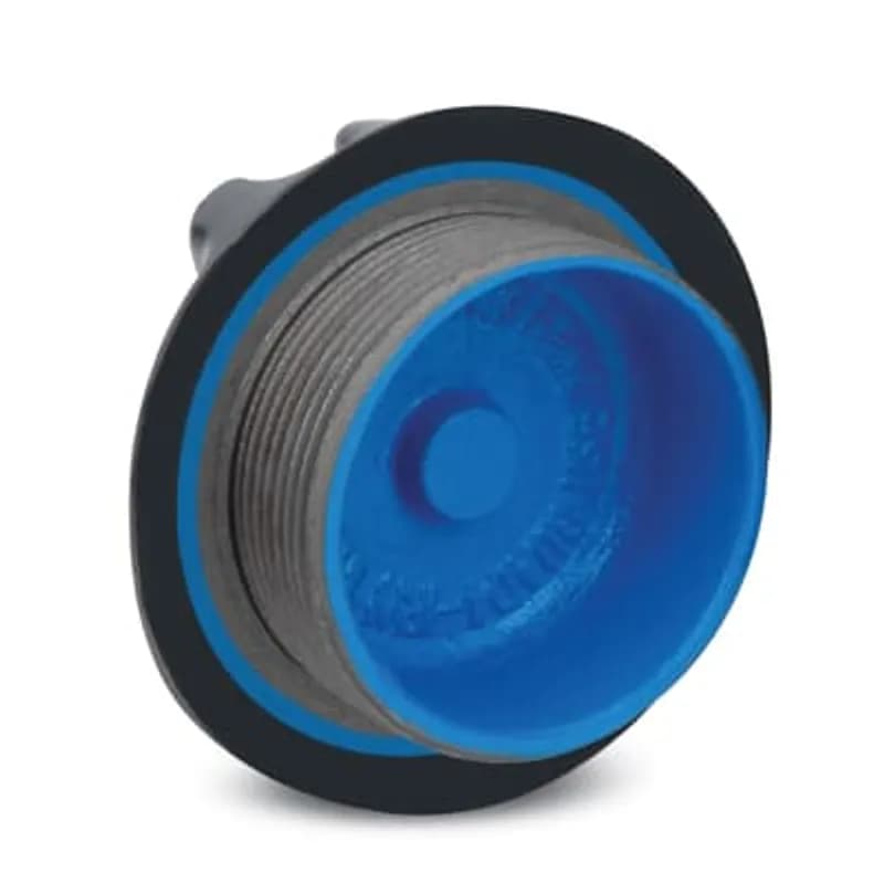 PVC Coated Sealing Cover, Cover Opening Diameter 3 Inch, Thread Pitch 12, Light Blue