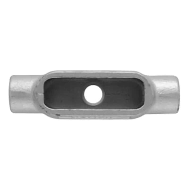 PVC Coated Conduit Body, TB Type, Form 7, Size 1 Inch/27 Metric, Aluminum, Dark Gray