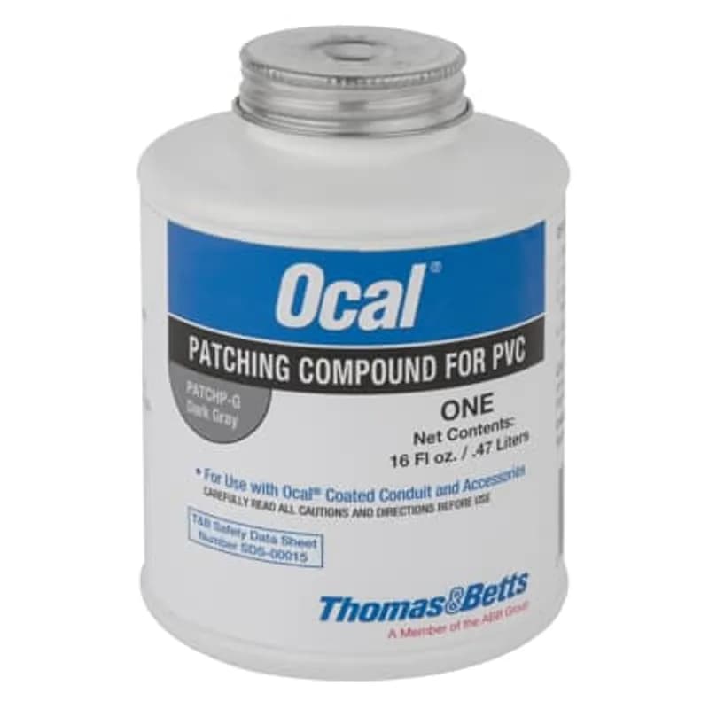Touch-Up Compound for Exterior PVC Patches, Dark Gray, 1 Pint/0.47 Liter Brush Cap Can