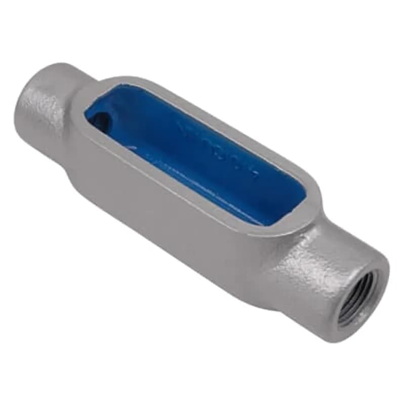 ABB - Installation Products C17-G1 - PVC Coated Conduit Body, C Shape, Form 7, Size 1/2 Inch/16 Metric, Iron,Dark Gray