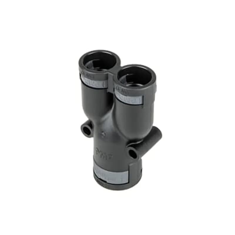 PMAFIX Black One-Piece Y Connector with Universal Safety Clip, Material - Polyamide 6, Fits to Conduit Size NW - 29, 23, 23