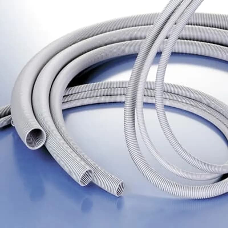 Highly Flexible, Light and Soft, Slitted Grey Conduit, (PEL) Material - Polyethylene, Conduit Size NW - 23, 50 Meters