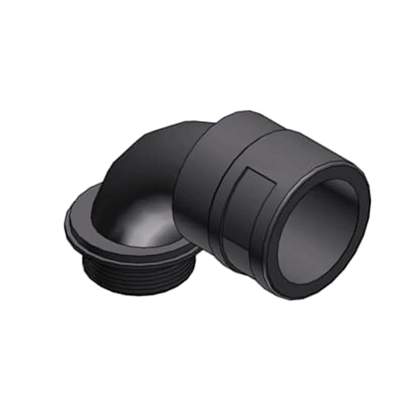 PMAFIX 90 Degree One-Piece Curved Grey Elbow, Material - Polyamide 6, Thread Type - Metric, Thread Size - M32x1.5, Conduit Size NW - 23