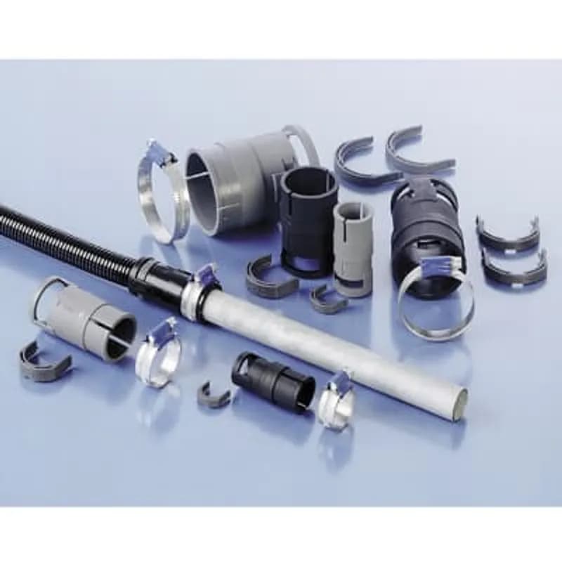 VNR-RE Connection to Solid Metal Tube for IP68 Without Clamp, PG - Fits to Conduit Size NW12, Steel Tube PG11, Color Gray