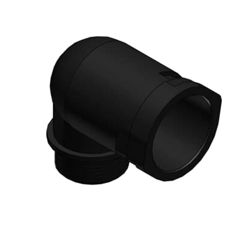 LWD Connector 90 Degree Elbow, PG Thread - Thread 21, Fits to Conduit Size NW/Metric 23/25, Color Black
