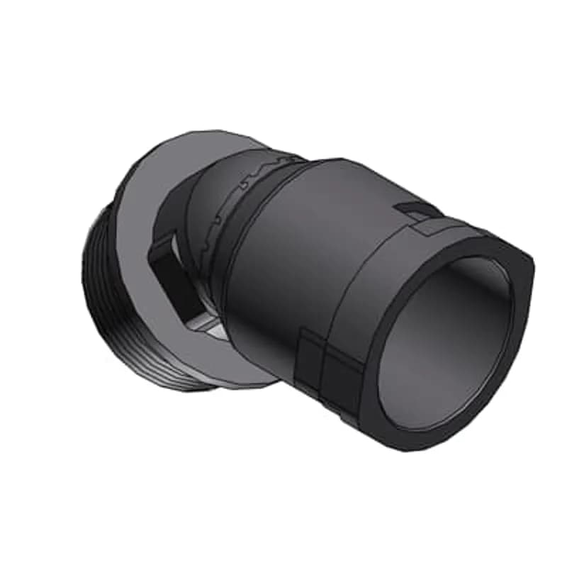 Smart Line 45 Degree Grey One-Piece Elbow with Integral Cone Seal, Material-Polyamide 6, Thread Size - M12x1.5
