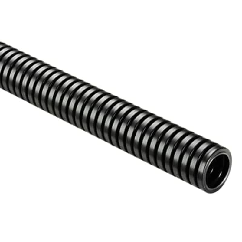 Fine Profile Medium-Wall Very Flexible Black Conduit, (POS) Material - Polyolefin, Conduit Size NW - 17, 50 Meters