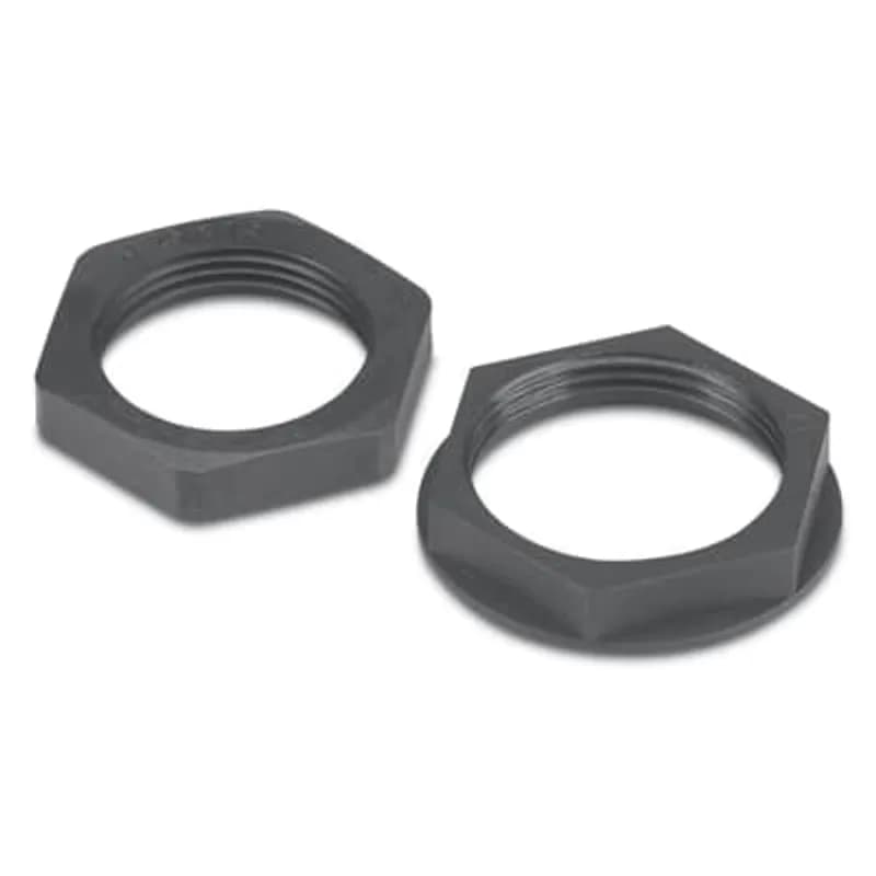 Polyamide Anti Abrasion Lock Nut, Metric Thread - Thread M20x1.5, Color Black