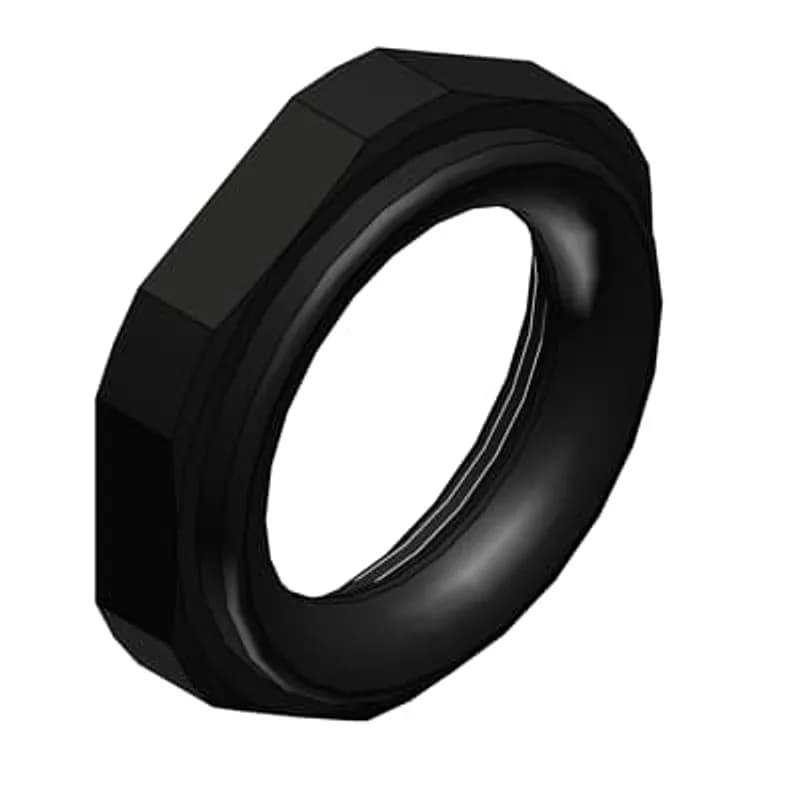 Divisible Anti-Abrasion Lock Nut, Metric Thread - Thread Size M40x1.5, Color Black