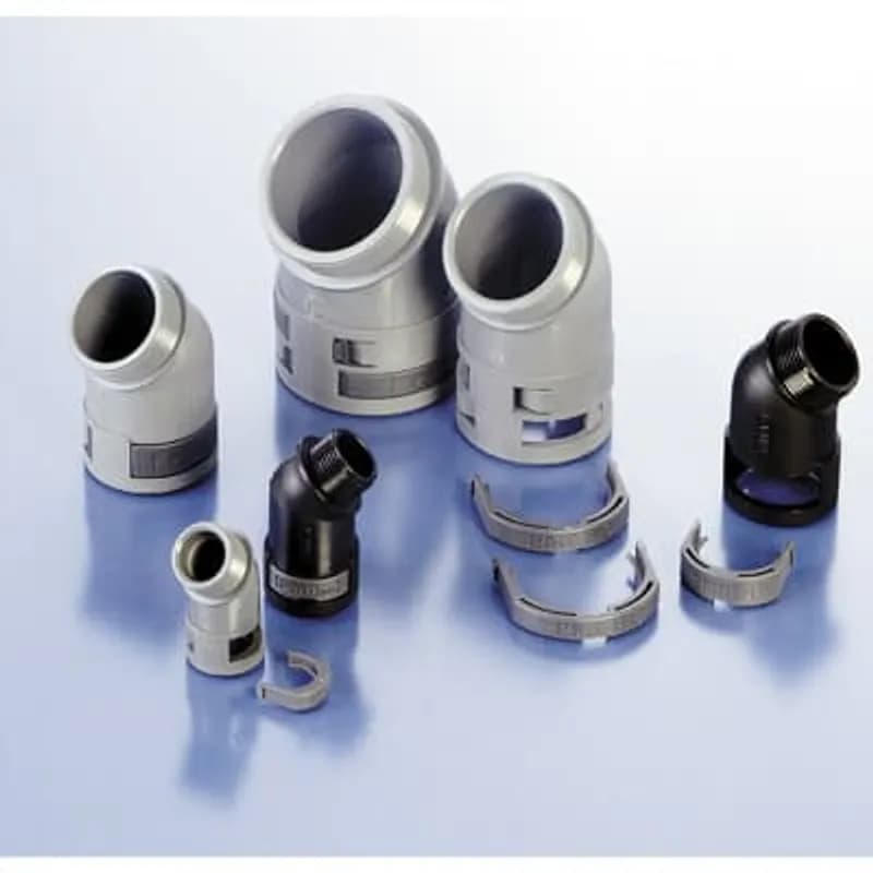 ABB - Installation Products BVAV-P137 - VA Connector 45 Degree Elbow, PG Thread, for IP68 Conduit - Thread PG 13.5, Fits to Conduit Size NW/Metric 17/20, Color Black