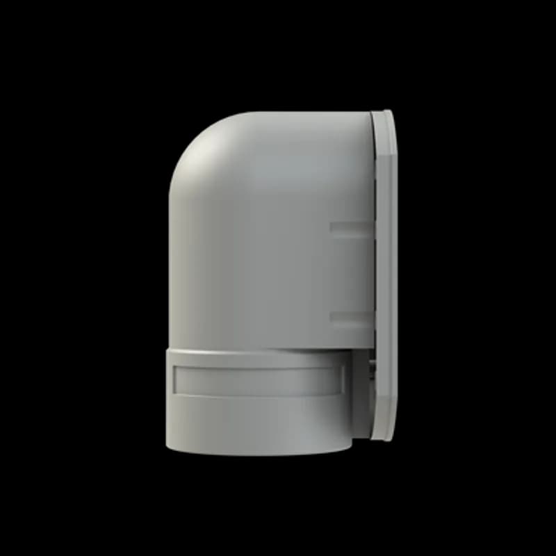 ABB - Installation Products SVOD-P488GT - PMAFIX 90 Degree Grey Flange with Seal and Universal Safety Clip, Material - Polyamide 6, Conduit Size NW - 48