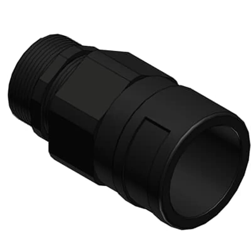 ABB - Installation Products NVEZ-M202V/P3 - EMC Connector, Metric Thread - Thread Size M20x1.5, Conduit Size NW 12, Clamping Range 6.5-9.5, Color Black