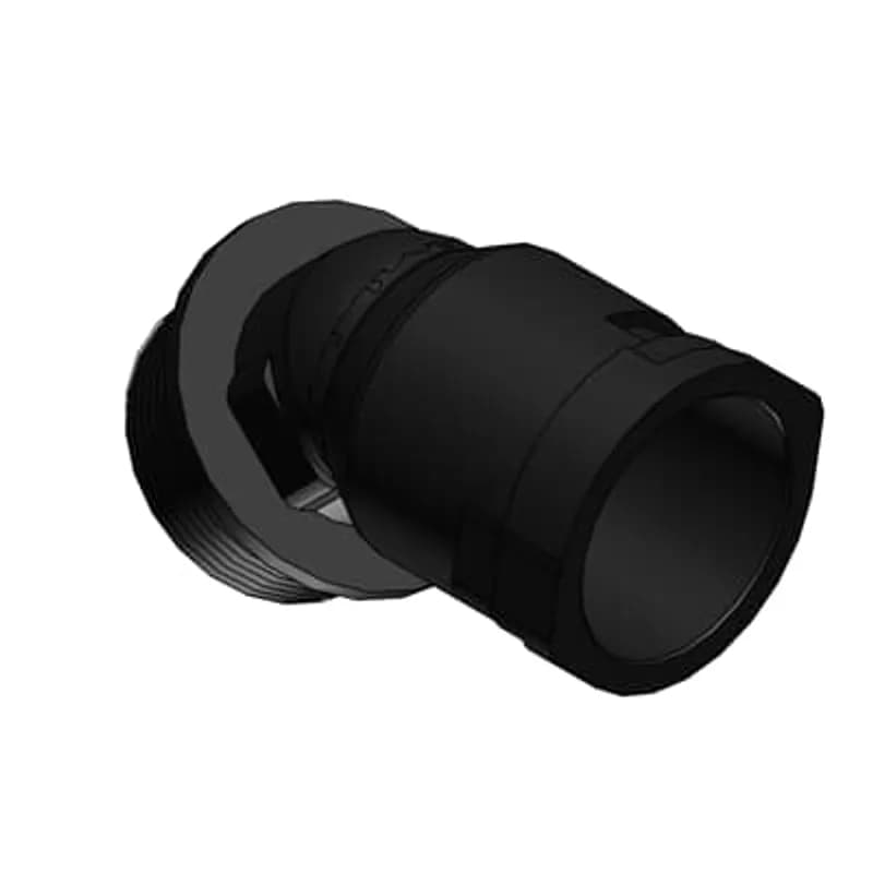 ABB - Installation Products ALAD-M506 - Smart Line 45 Degree Black One-Piece Elbow with Integral Cone Seal, Material-Polyamide 6, Conduit Size NW36, Thread Size - M50x1.5