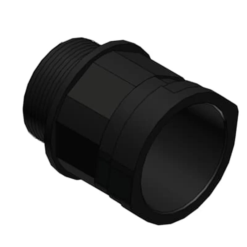 LAD Connector Straight, PG Thread - Thread 36, Fits to Conduit Size NW/Metric 36/40, Color Black