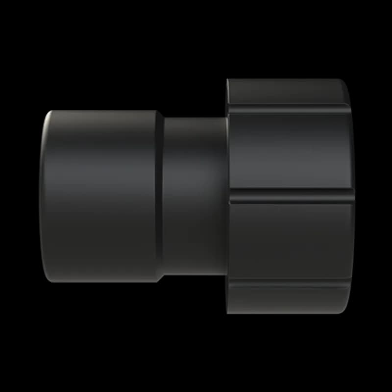 PMAFIX Black Female Thread Adapter with UNEF Threads and Universal Safety Clip, Material - Polyamide 6, Thread Size - 1 Inch - 20, Nominal Width/Condiut Size - 12