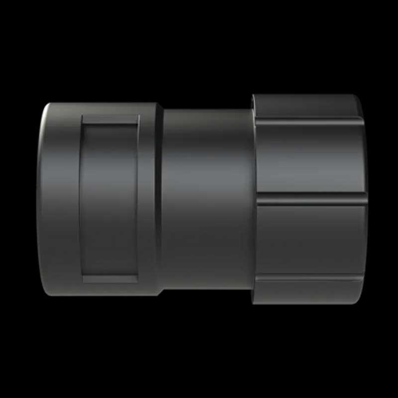 PMAFIX Black Female Thread Adapter with UNEF Threads and Universal Safety Clip, Material - Polyamide 6, Thread Size - 1 Inch - 20, Nominal Width/Condiut Size - 17