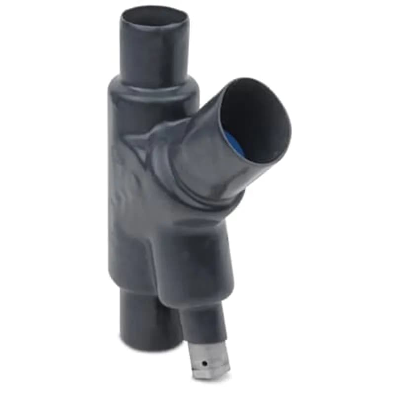 ABB - Installation Products EYDX51-G - PVC Double Coated Conduit Sealing Fitting with Drain, EYD Series, Expanded Fill Style, Female Hub, Pipe Size 1-1/2 Inch/41 Metric, Turning Radius 2.00 Inch/50.80 Millimeters, Iron, Dark Gray