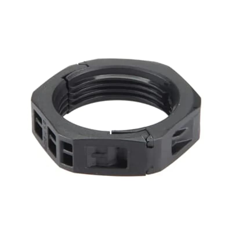 LN Divisible Lock Nut, Metric Thread - Thread M20x1.5, Compatible with BLNO Connectors, Color Black