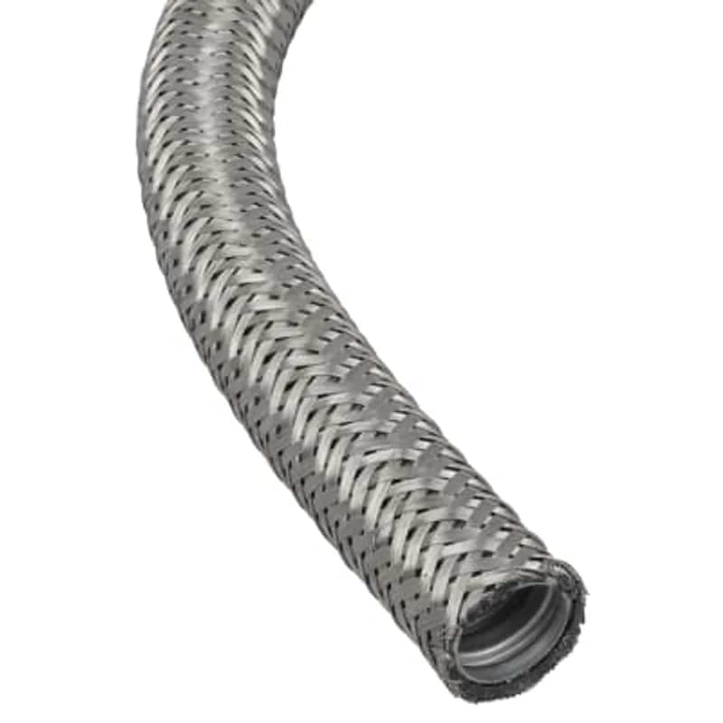 Highly Flexible Conduit, 3/4 Inch, Nominal Conduit Size 25mm, Outside Diameter 26.0mm, Inside Diameter 21.4mm, Static Bend Radius 55mm, Reel Length 25 Meters, Galvanised Steel Core with PVC Jacket and Tinned Copper Overbraid, Black