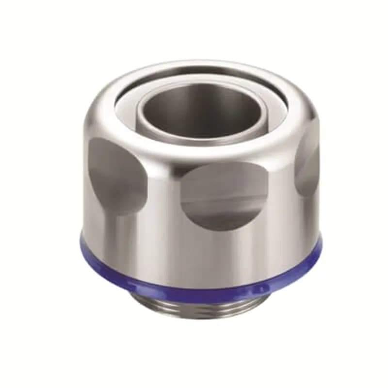 Single Piece Conduit Fitting for Food and Beverage, Straight, Nominal Conduit Size 16mm, 3/8 Inch NPT Thread, 316 Stainless Steel