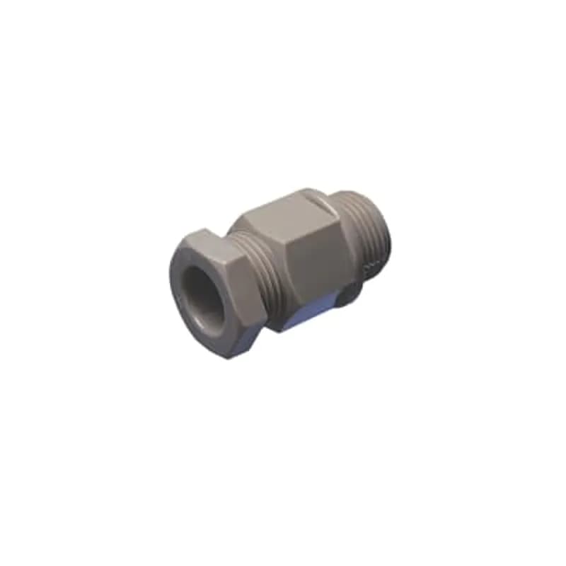 ABB - Installation Products 250-G - Standard Cable Gland, M16 Metric Thread, 10mm Thread Length, 25mm Gland Depth, 22mm Gland Diameter, 19mm Across Flats Dimension, 7-10mm Cable Diameter Range, Polyamide 6.6 with Nitrile Rubber Seal, IP66, Grey