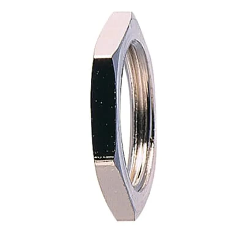 1 Inch Nickel Plated Brass Locknut, Metric Thread Size M32
