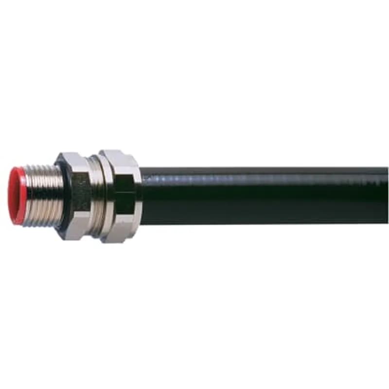 1/2 Inch Nickel Plated Brass Liquid Tight Straight Swivel Fitting with External Thread, Metric Thread Size 20M