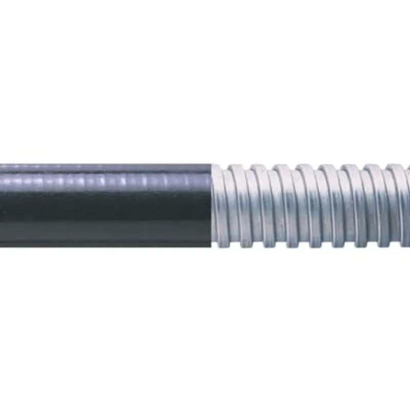Liquid Tight, Oil Resistant, Medium Flexibility Conduit, 1/2 Inch, Nominal Conduit Size 20mm, Outside Diameter 21.1mm, Inside Diameter 15.9mm, Static Bend Radius 80mm, Reel Length 25 Meters, PVC Covering with Galvanised Steel Core, Black
