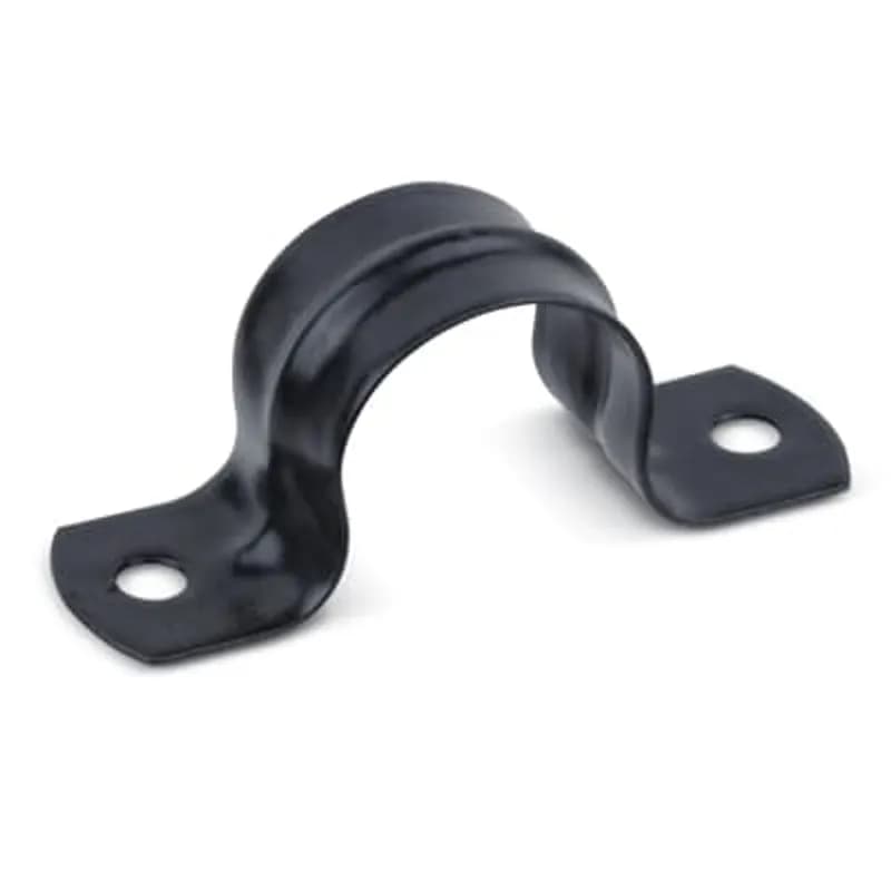 ABB - Installation Products 2HS2C - PVC Coated Two Hole Pipe Strap, 2 Inch/53 Metric Pipe Size, Stamped Steel, Gray