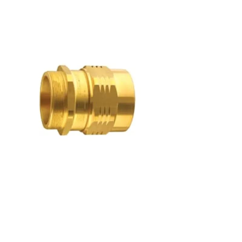 Liquid Tight Fitting for Conduit, Universal Gland, Straight with External Male Thread, Conduit Size 40mm, M40 Thread, CSA, Group I & II, Zones 1, 2, 21 and 22, Class I Div1 BCD (Rigid Conduit Only), Class II Div1 EFG, Stainless Steel with Epoxy Resin Barrier