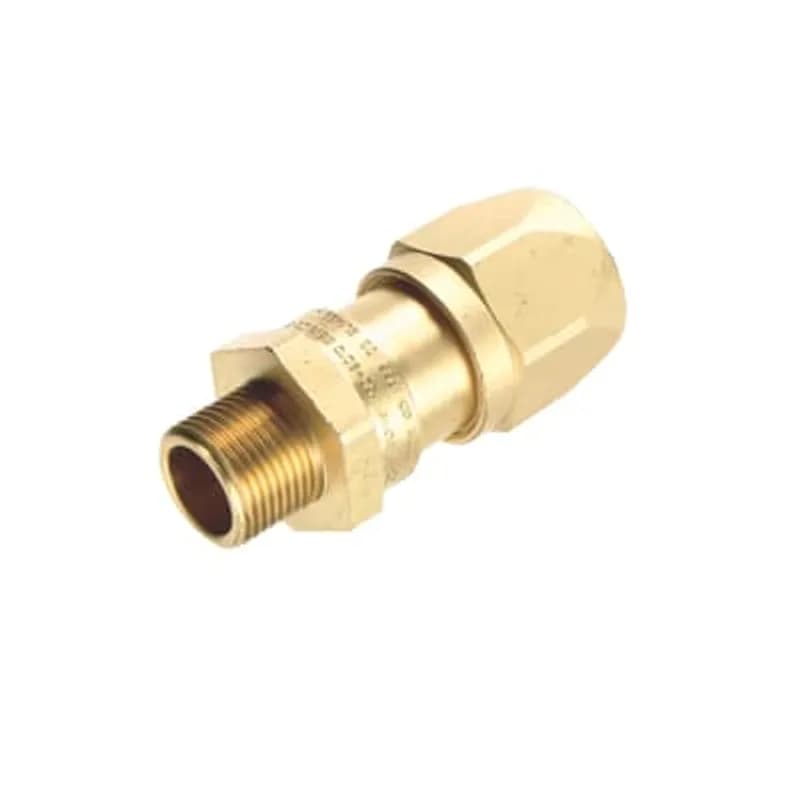 ABB - Installation Products HAMS0404G1 - Liquid Tight Fitting for Conduit, ATEX Flameproof G1 Gland, Straight with External Male Thread, Conduit Size 20mm, M20 Thread, CSA, Group I & II, Zones 1, 2, 21 and 22, Class I Div2 ABCD, Class II Div1 EFG, Stainless Steel with Epoxy Resin Barrier