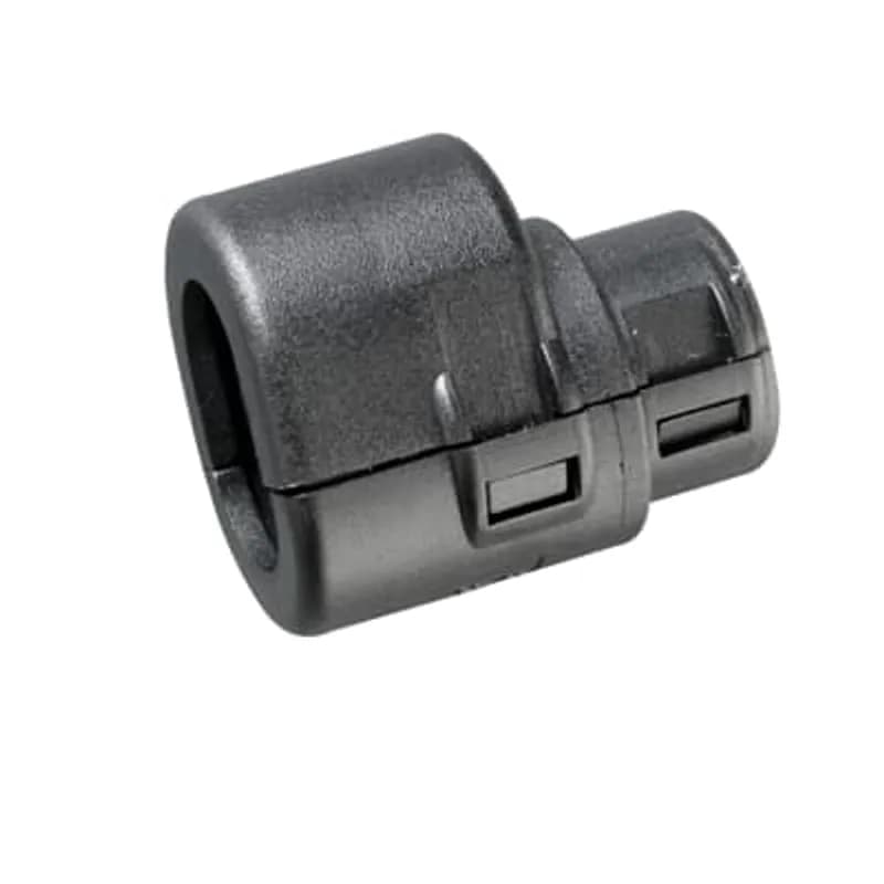 ABB - Installation Products CI10-AM2 - Hinged Connector Interface Fitting, Straight, 2-Way AMP Junior or Mini Timer Connector to Conduit, Conduit Size NC10/NW8.5, Operating Temperature -40 to 120 Degrees Celsius, RoHS Compliant, IP40 Rating, Very High UV Protection, Polyamide (Nylon), Black