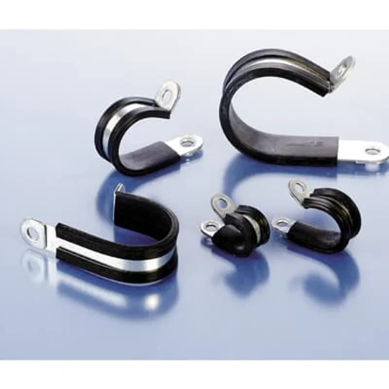 Galvanized Steel Tube Clamp, Nominal Width - 16, Hole Diameter - 8.4