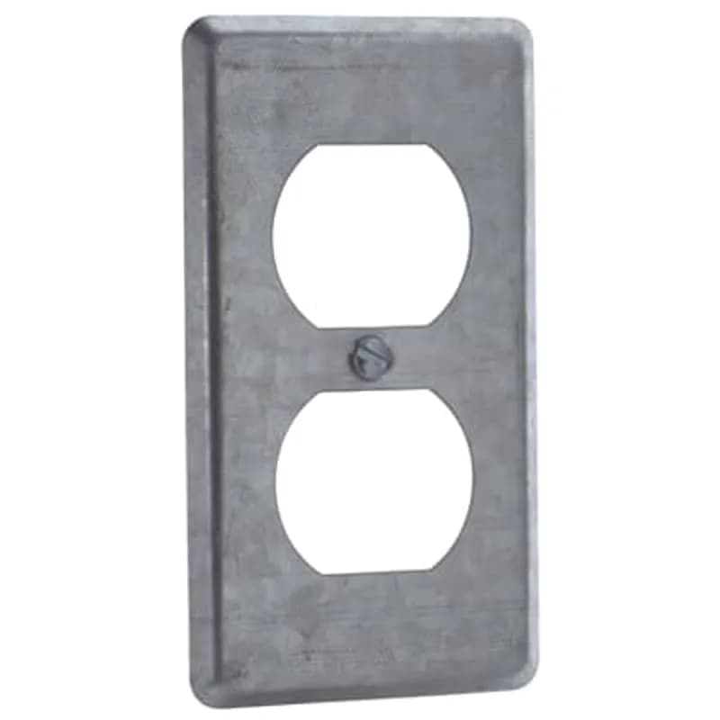 Steel Duplex Cover Plate with Gold finish.