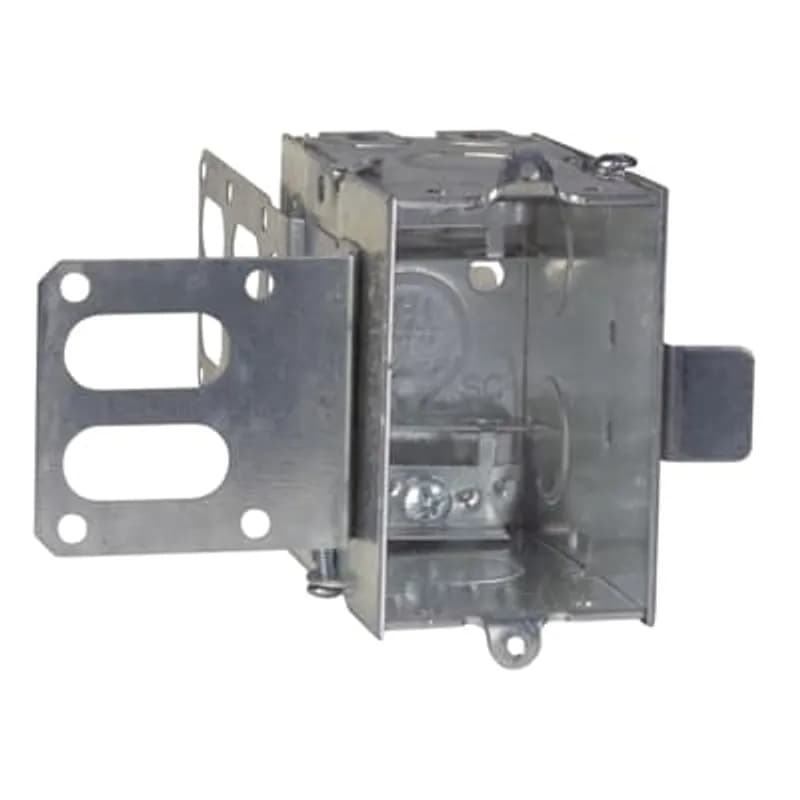 ABB - Installation Products CXLE-SSX - Gangable Switch Box, 18 Cubic Inches, 3 Inches Long x 2 Inches Wide x 3-1/2 Inches Deep, 1/2 Inch Knockouts, Pre-Galvanized Steel, Armored Cable Clamps (C-3) and SSX Bracket for Metal Stud, For use with Armored/Metal Clad Cable