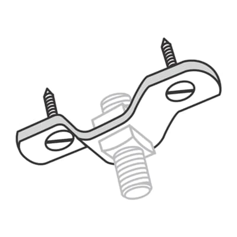 ABB - Installation Products U579 3/8 - Flange, Ceiling, Rod Size 3/8 Inch, Mounting Holes 13/32 Inch, Width 3-1/2 Inches, Steel