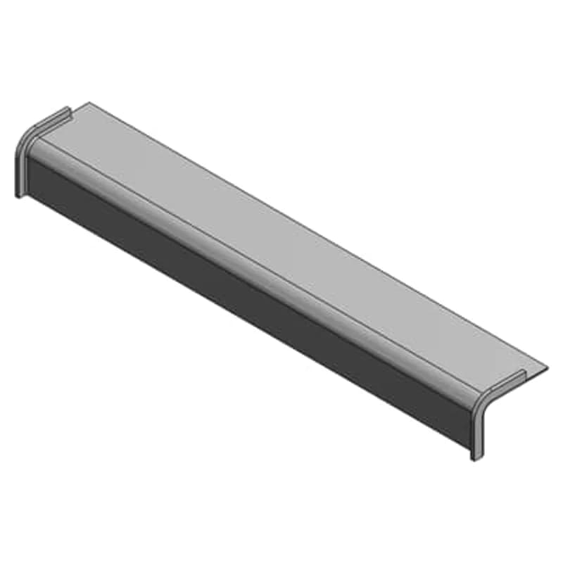 Wire Tunnel, Galvanized Steel, For use with Two Gang Recessed Service Floor Box, 70 Cubic Inches, Length 10-1/4 Inches, Width 4-11/16 Inches, Depth 2-7/8 Inches, 3/4 Inch and 1 Inch Knockouts, Cast Iron, Delivers Power, Communications and Data from Standard Conduit with No Exposed Service Fittings