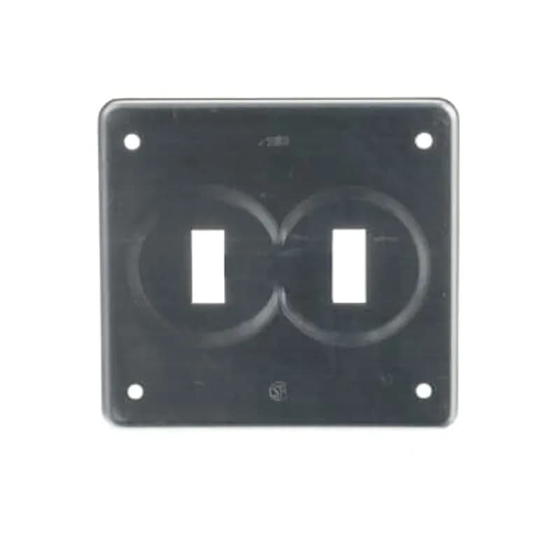 ABB - Installation Products CIFS-92 - Two Gang FS Cover, Length 4-5/8 Inches, Width 4-5/16 Inches, Aluminum, 2 Toggle Switches, Box Mount