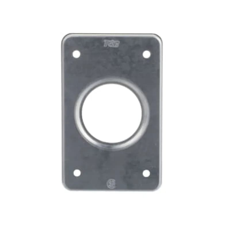ABB - Installation Products CIFS-7 - Single Gang FS Cover, 4-9/16 Inches, Width 2-3/4 Inches, Aluminum, 20A Single Locking Receptacle with 1-19/32 Inch Opening, Box Mount